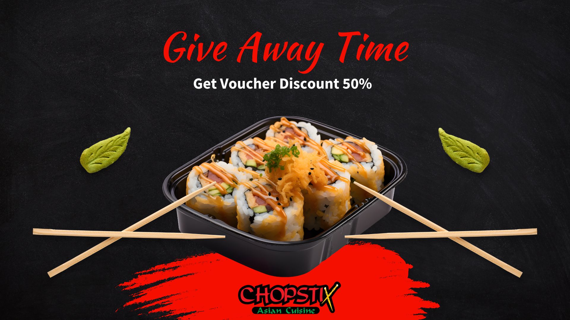 Red Black Give Away Elegant Modern Japanese Sushi Restaurant Video (2)