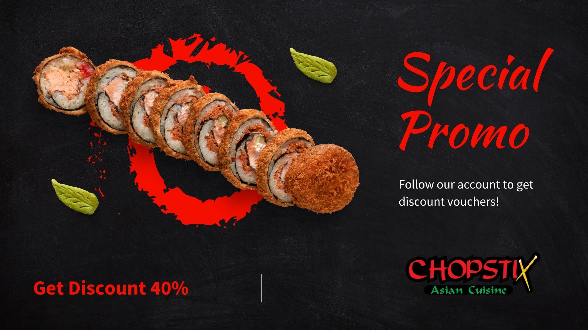 Red Black Give Away Elegant Modern Japanese Sushi Restaurant Video (3)