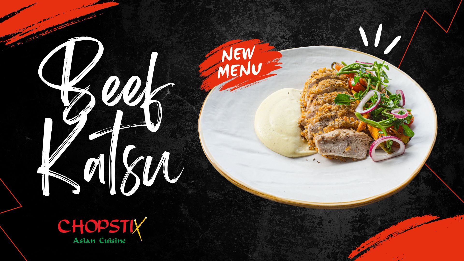 Red Black Give Away Elegant Modern Japanese Sushi Restaurant Video